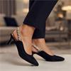 BIOECO SLING BACK 4256 0026 - BLACK SUEDE